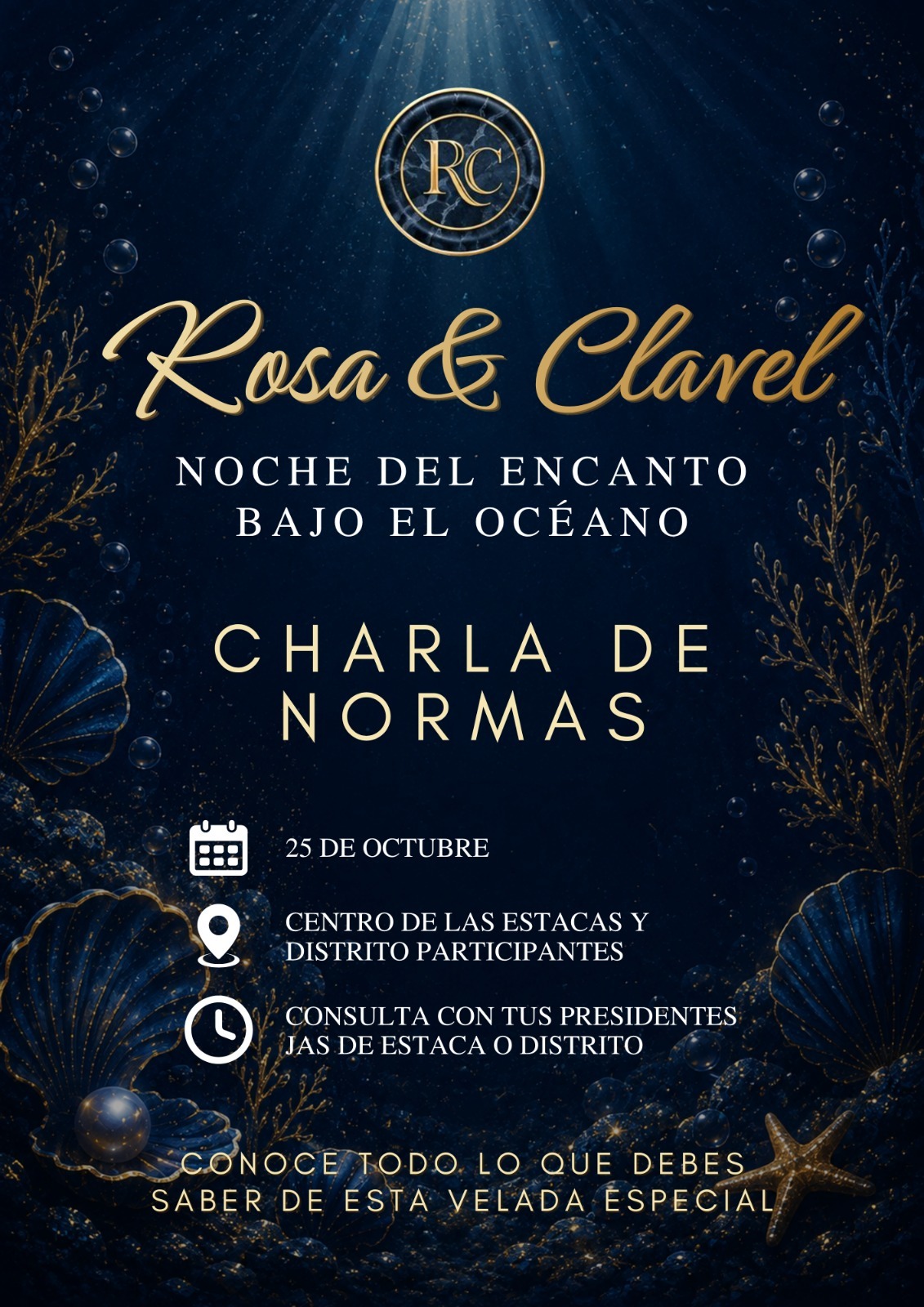 Rosa & Clavel · Charla de Normas · 25 de octubre